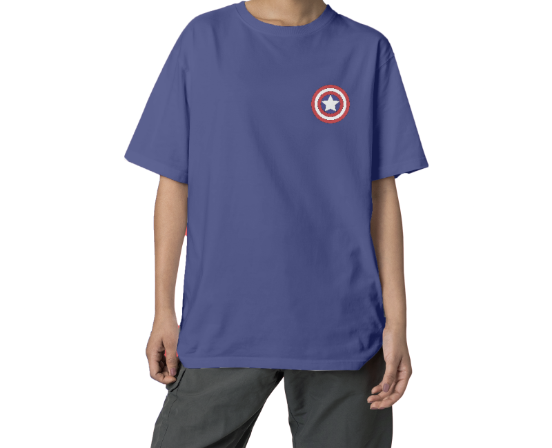 Unisex Oversized Captain America Graphic T-Shirt